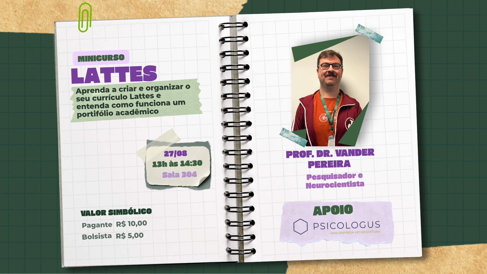 Capa do evento Minicurso Lattes